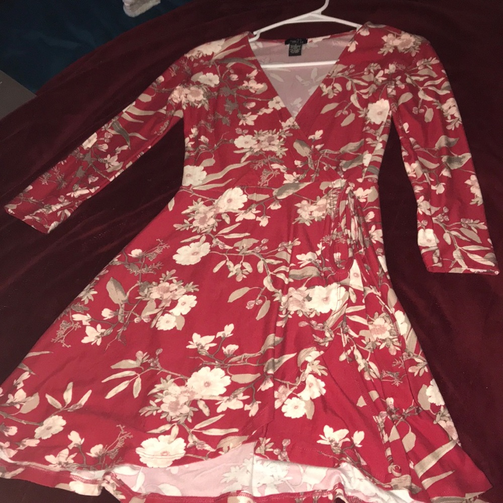 Floral red dress
